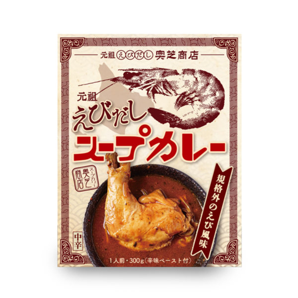 홋카이도 오쿠시바상점 원조 새우 육수 스프카레 308g (레토르트)