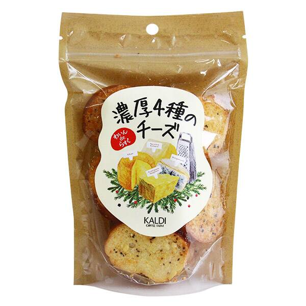 칼디 와인 de 러스크 진한 4종 치즈 40g