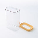 스탠다드프로덕트 내용물이 보이는 캐니스터(우드그레인) 22cm