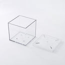 스탠다드프로덕트 트레이 포함 투명 화분(사각, 4호, 12cm)
