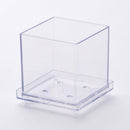 스탠다드프로덕트 트레이 포함 투명 화분(사각, 3호, 9cm)