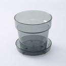 스탠다드프로덕트 트레이 포함 투명 화분(클리어 그레이, 15cm)