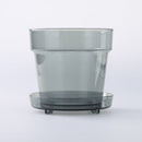 스탠다드프로덕트 트레이 포함 투명 화분(클리어 그레이, 15cm)