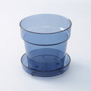 스탠다드프로덕트 트레이 포함 투명 화분(클리어 블루, 15cm)