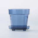 스탠다드프로덕트 트레이 포함 투명 화분(클리어 블루, 12cm)