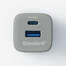 스탠다드프로덕트 GaN USB 충전기(PD 20W, Type-A+Type-C, GY)