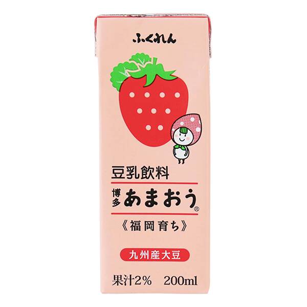 칼디 후쿠렌 두유음료 하카타 아마오우(딸기) 200ml