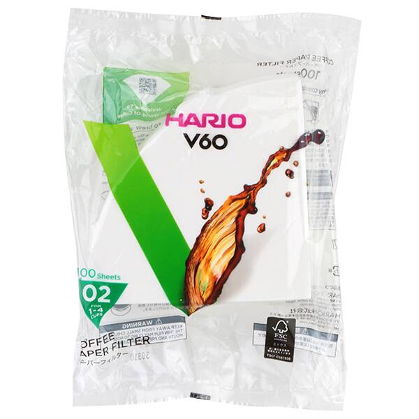 칼디 하리오 V60용 종이필터 VCF-02-100W 100매