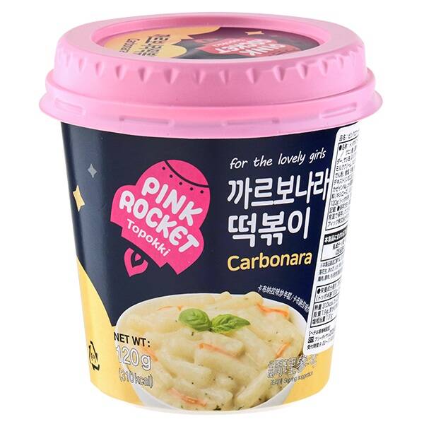 칼디 핑크로켓 떡볶이 까르보나라맛 컵 120g