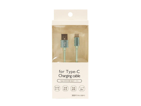 쓰리피(THREEPPY) 3A Type-C 충전 통신 케이블 펄민트 2m